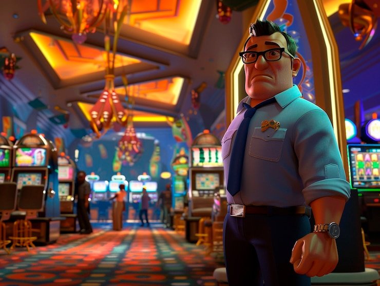 Betting options and seat layout at Three Card Poker table on dewa787 slot